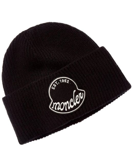 Moncler Black Wool Hat