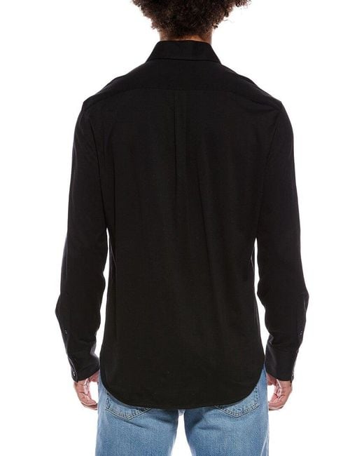 Brunello Cucinelli Black Solid Shirt for men