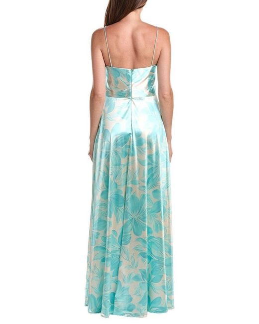 Rene Ruiz Blue Faille Gown
