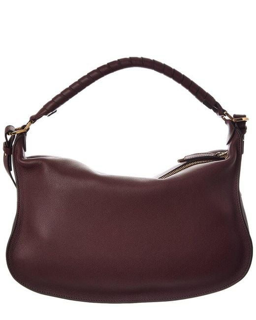 Chloé Purple Marcie Small Leather Shoulder Bag