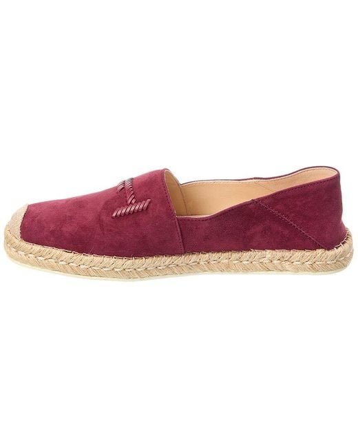 Tod's Orange Tods Gomma Suede Espadrille