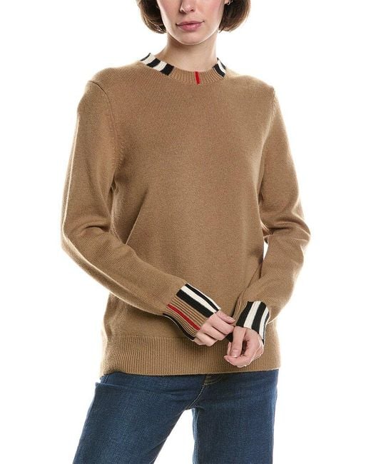 Burberry Natural Check Wool & Cashmere-Blend Sweater