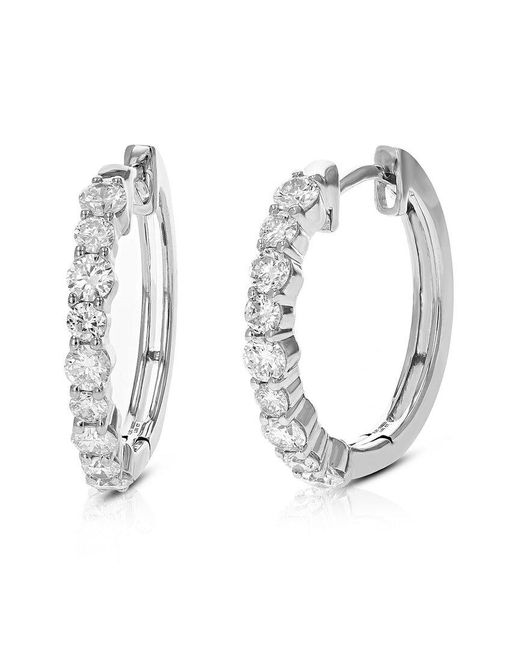 Amairah White 14K 1.00 Ct. Tw. Lab-Grown Diamond Hoops