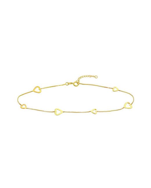 HAWLEY ST Metallic 14K Heart Anklet