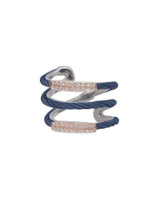 Alor Blue Classique 18k Rose Gold 0.30 Ct. Tw. Diamond Cable Ring