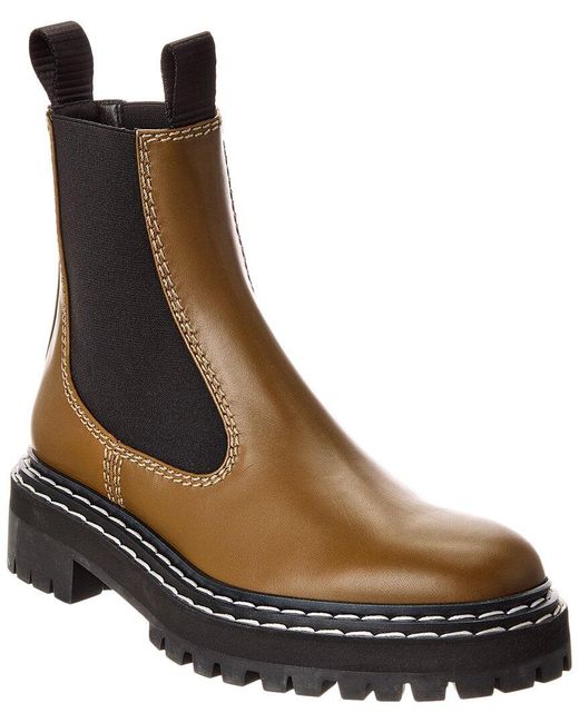 Proenza Schouler Brown Leather Chelsea Boot