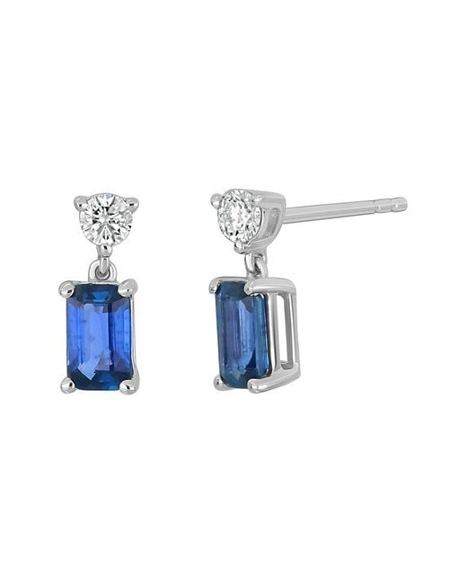 Bony Levy Blue 18K 0.91 Ct. Tw. Diamond & Sapphire Earrings