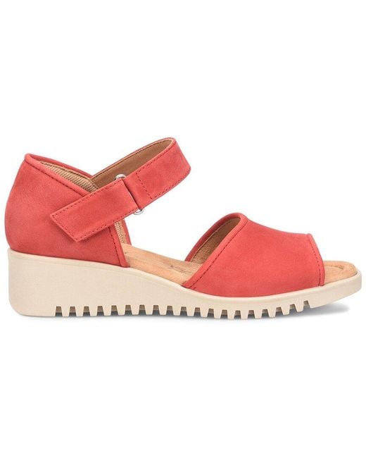 Comfortiva Red Daniella Leather Sandal