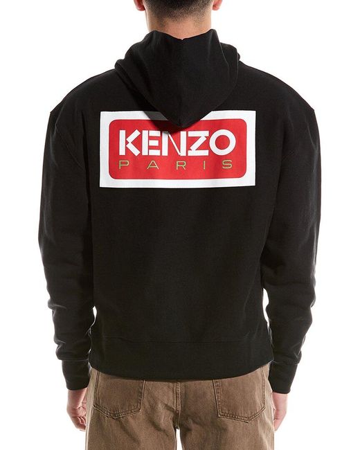 KENZO Black Logo Hoodie for men