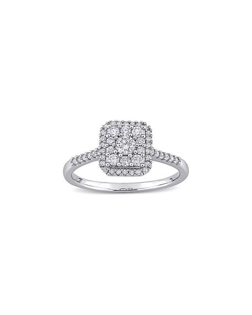 Rina Limor White 10K 0.50 Ct. Tw. Diamond Halo Ring