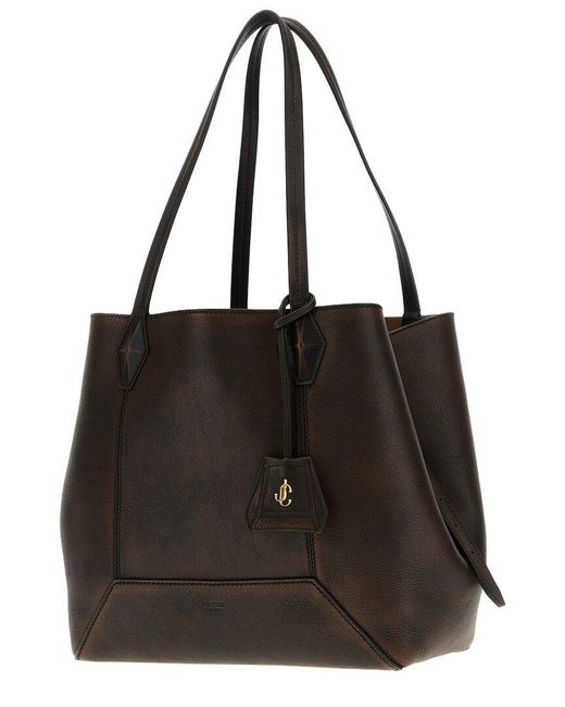 Jimmy Choo Black Diamond Leather Shoulder Bag