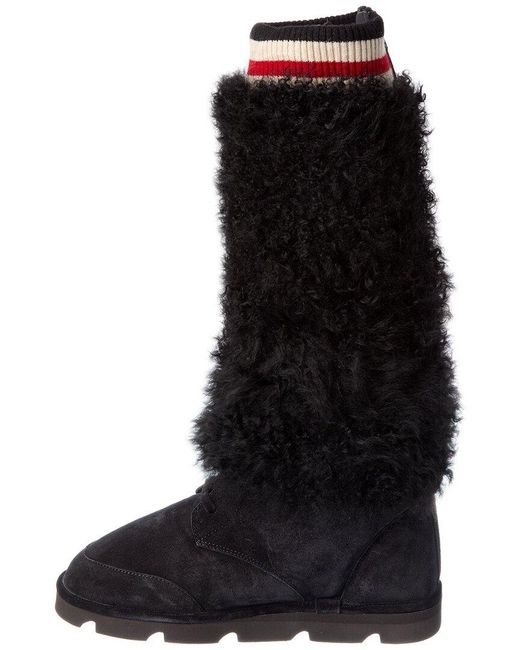 Brunello Cucinelli Black Leather Boot