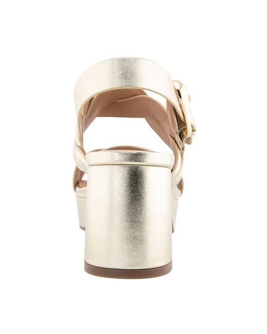 Aerosoles Pink Camea Leather Heeled Sandal