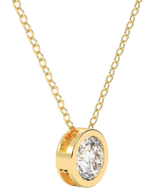 Diamond Select Cuts Metallic 14K 2.00 Ct. Tw. Diamond Pendant Necklace