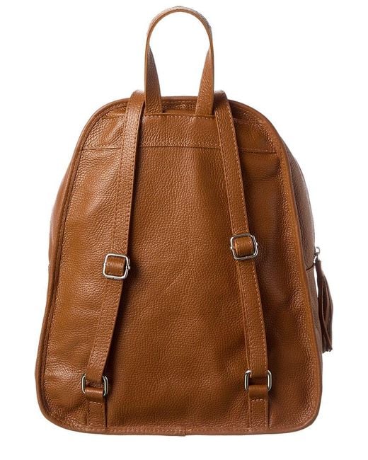 Italian Leather Brown Backpack