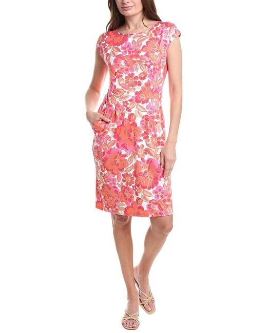Jude Connally Red Joelle Sheath Dress