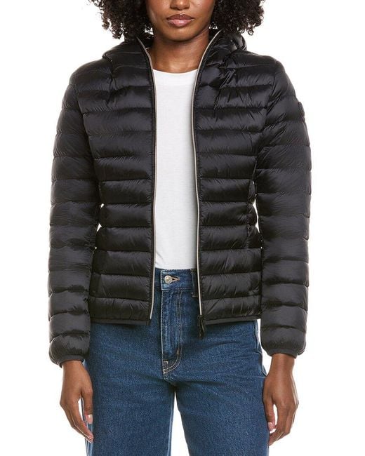Save The Duck Black Olly Basic Hooded Basic Jacket