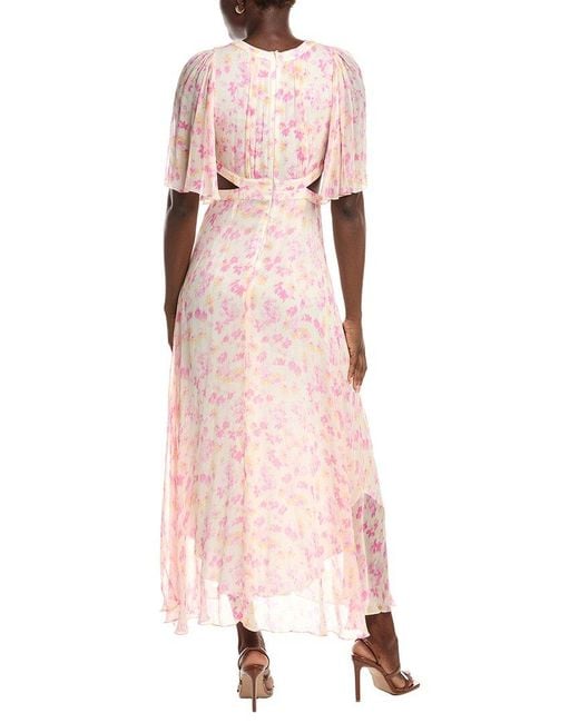 Maje Pink Chiffon Maxi Dress