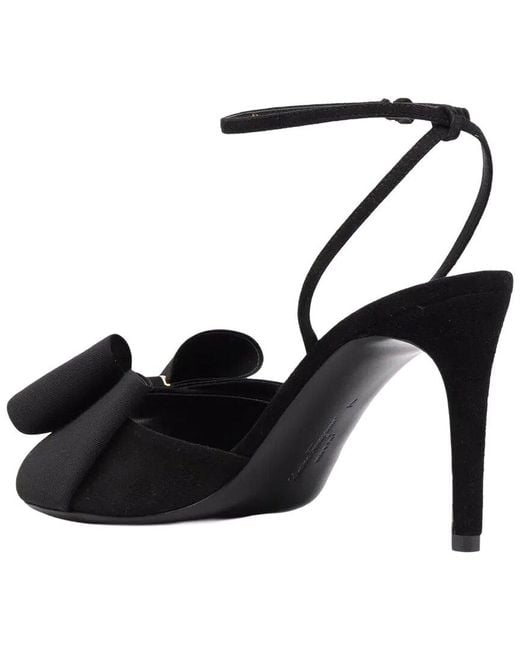 Ferragamo Black 95Mm Vara-Bow Leather Sandal
