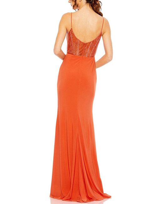 Mac Duggal Orange Dress