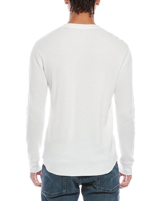 Vince White Thermal Crewneck Shirt for men