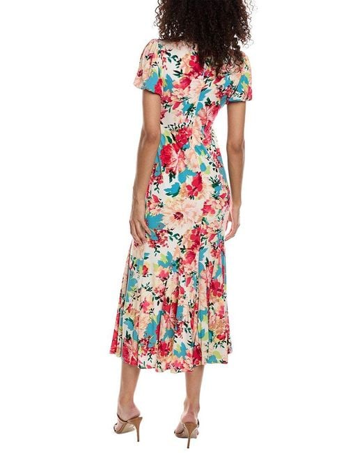 Taylor Red Printed Jersey Maxi Dress