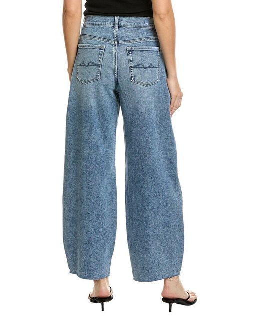 7 For All Mankind Blue Bonnie Curvilinear Jean