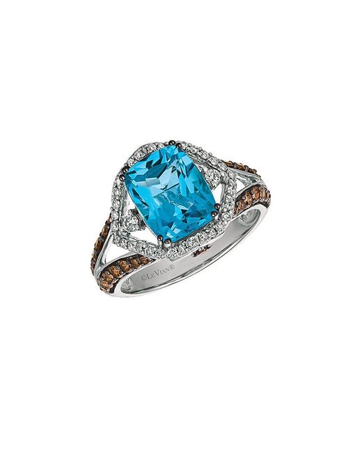 Le Vian Le Vian 14k 4.25 Ct. Tw. Diamond & Blue Topaz Ring