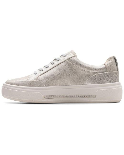 Clarks White Hollyhock Zip Sneaker