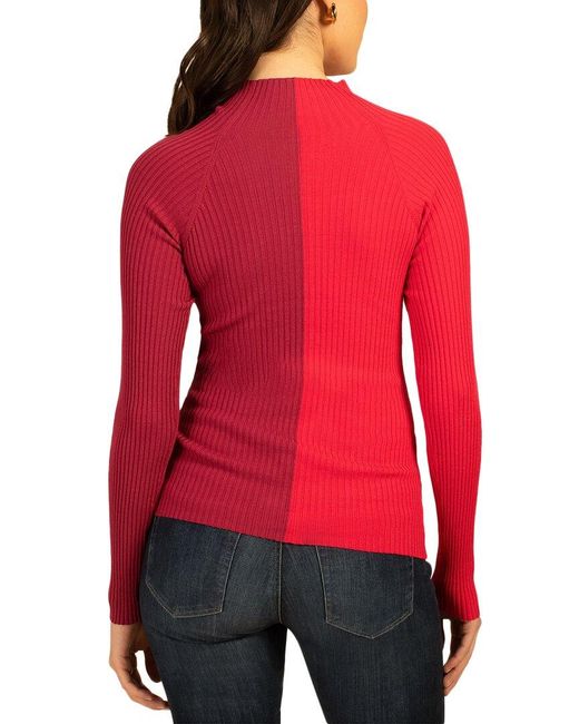 Trina Turk Red Seema Sweater