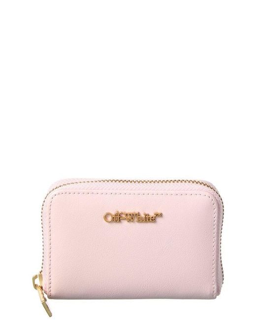 Off-White c/o Virgil Abloh Pink Small Leather Coin Purse