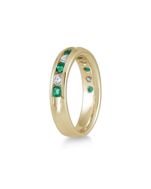 Gem Spark Multicolor 14k 1.18 Ct. Tw. Diamond & Emerald Ring