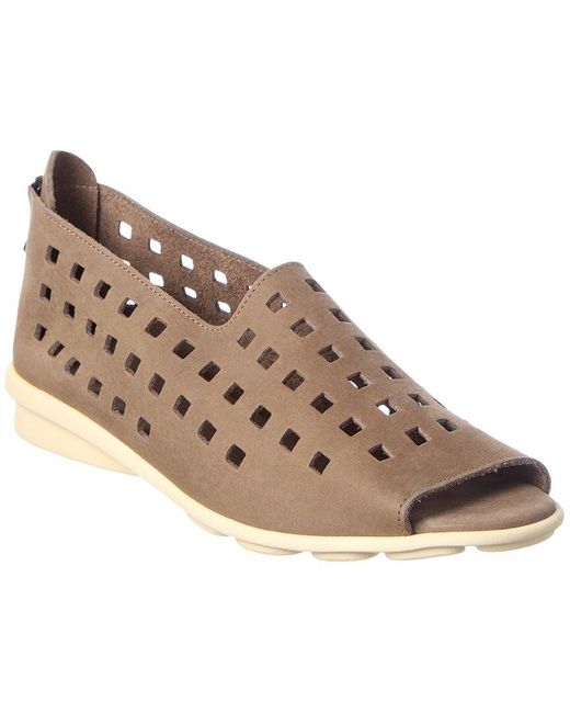 Arche Brown Drick Leather Flat