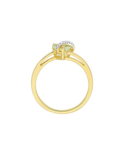 Rina Limor Metallic Over 0.77 Ct. Tw. Diamond & Amethyst Accent Ring