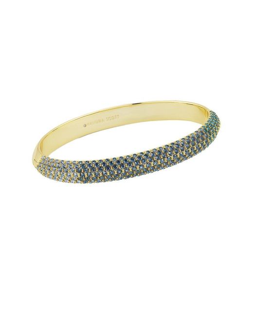 Kendra Scott White Mikki Pave 14K Mixed Stones Bangle Bracelet