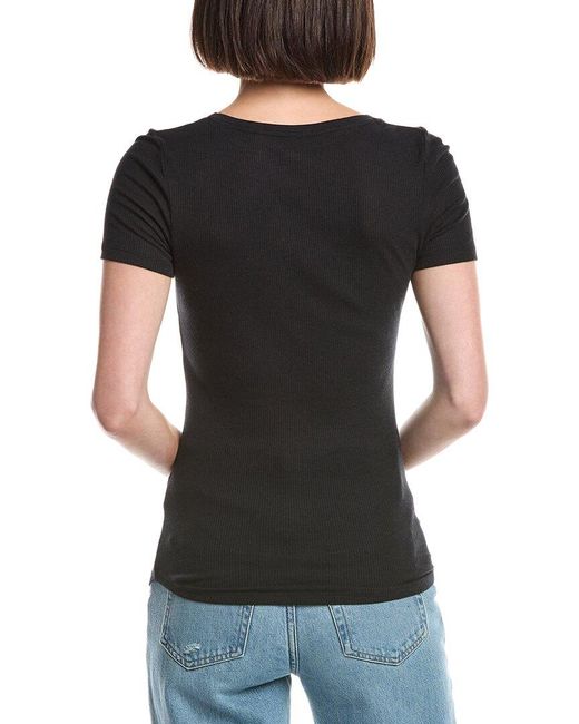 Majestic Filatures Black Baby Rib Shirt