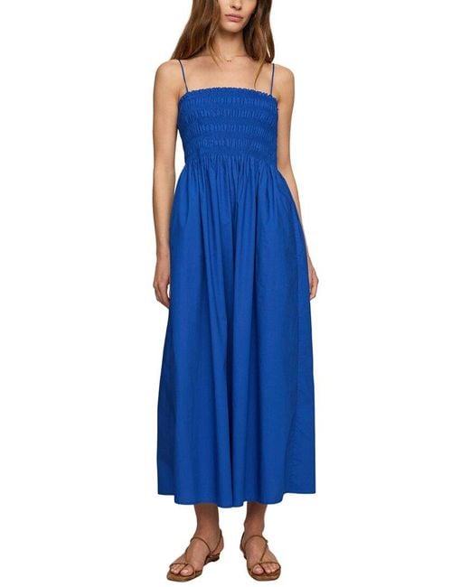 Z Supply Blue Cornelia Poplin Maxi Dress