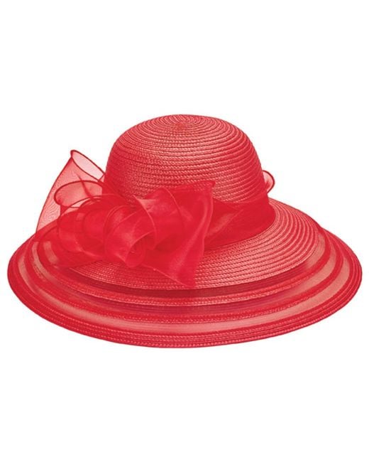 San Diego Hat Red Poly Dress Hat