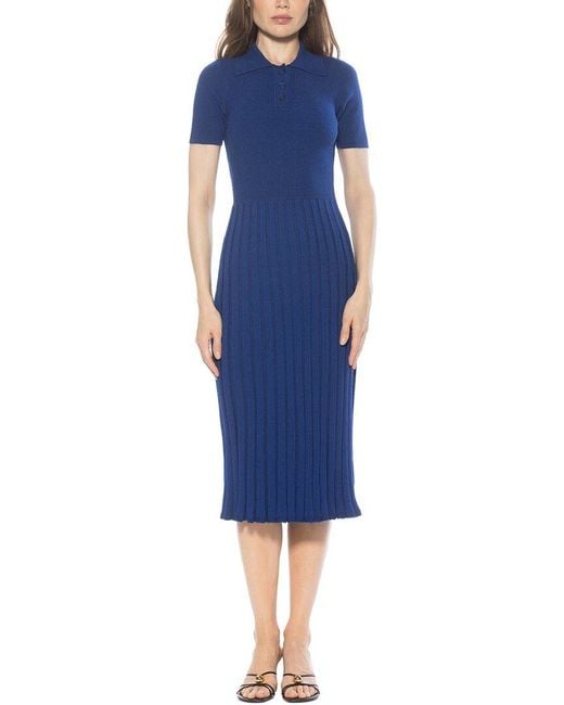 Alexia Admor Blue Lanie A-Line Dress