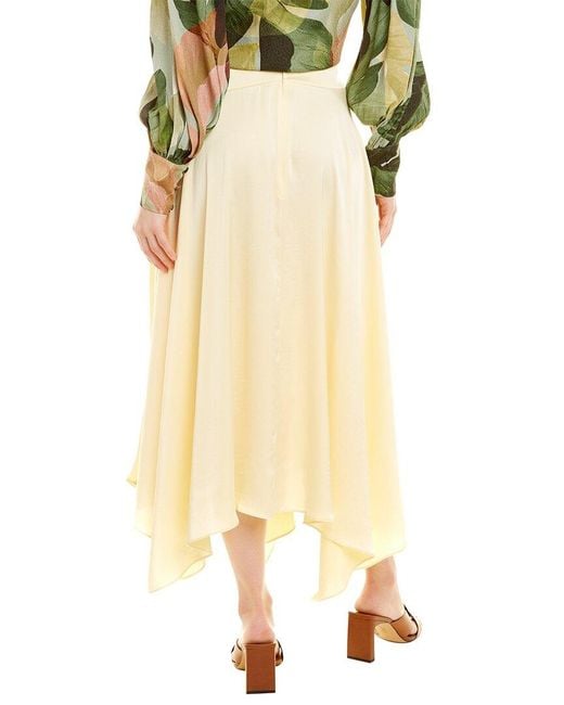 Ted Baker Yellow Handkerchief Hem Skirt