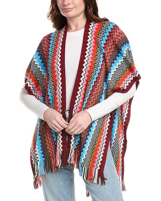 Missoni Red M Wool-blend Wrap