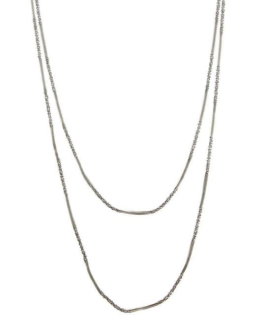 Italian Gold Over Silver Metallic 18K Plated Multi Strand Necklace