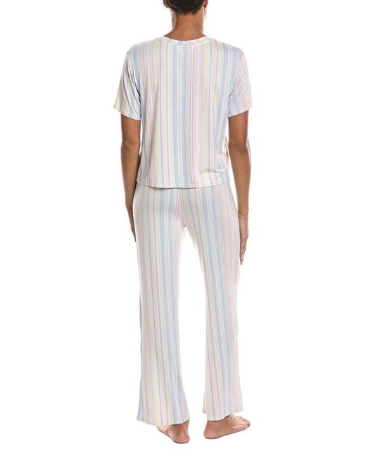 Honeydew Intimates White 2Pc All American Jersey Pajama Set