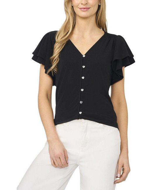 Cece Black Knit Top