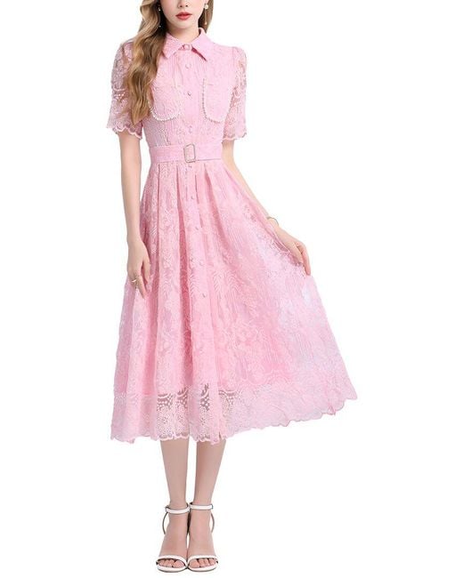 DZA Pink Midi Dress