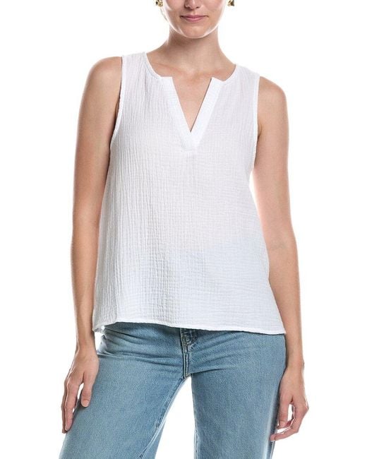 Splendid White Gauze Tank Top