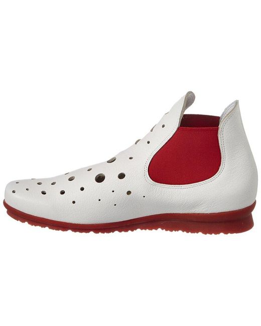 Arche White Barhy Leather Flat