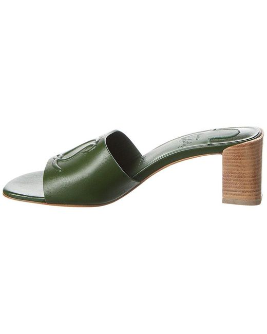 Christian Louboutin Green So Cl 55 Leather Mule