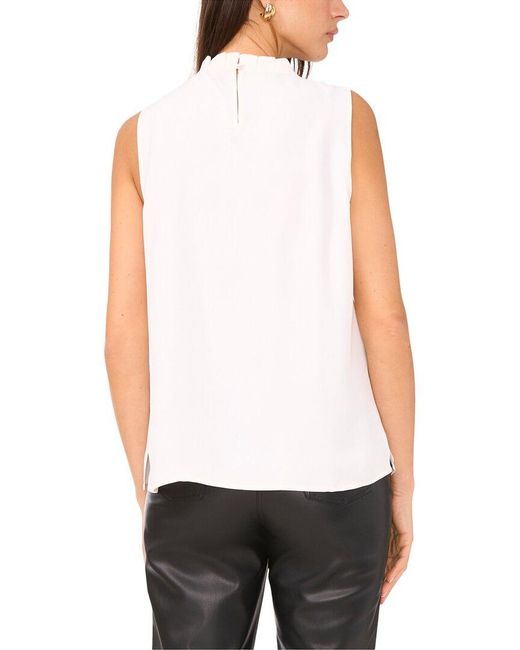 Vince Camuto White Mockneck Blouse