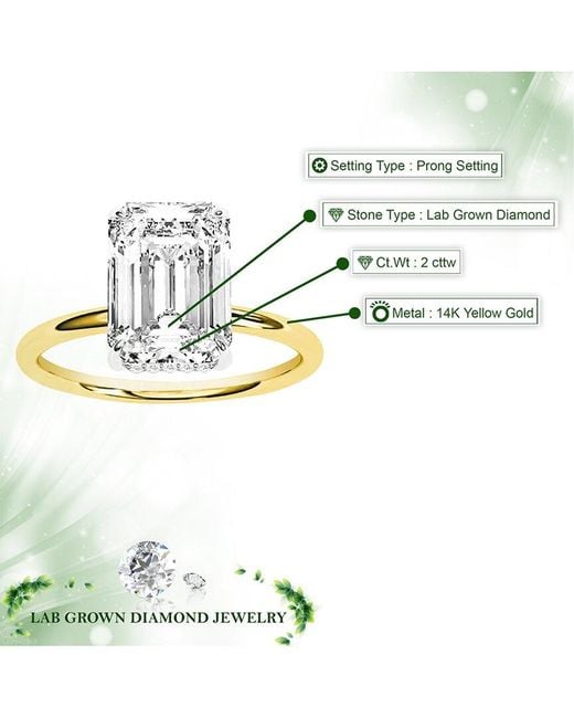 Amairah White 14K 2.00 Ct. Tw. Lab-Grown Diamond Engagement Ring